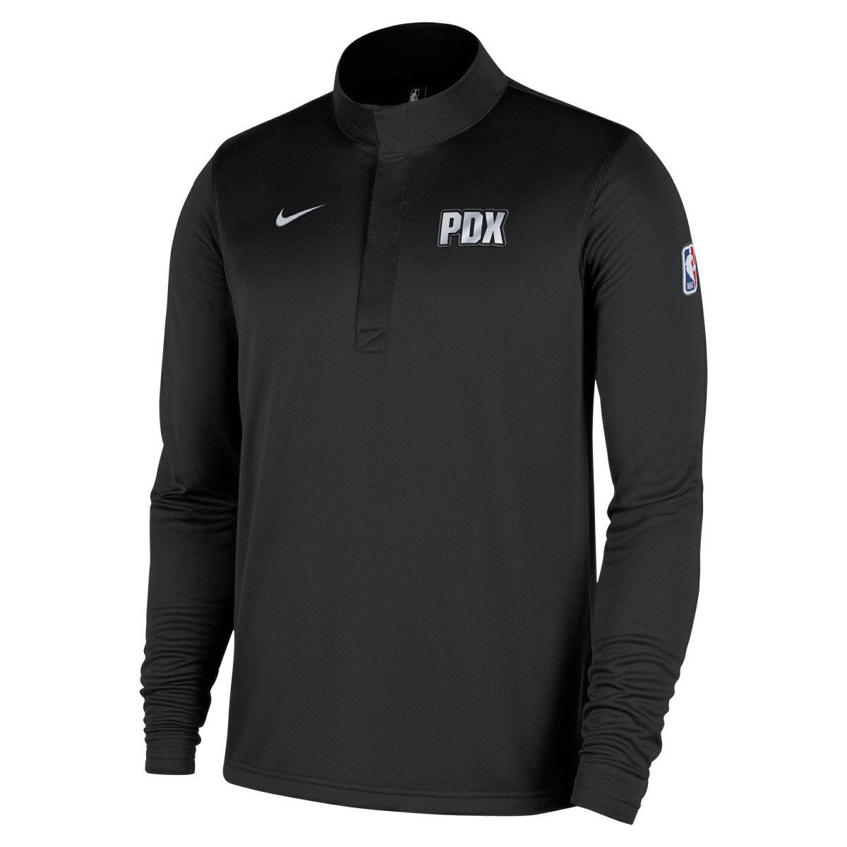 Portland Trail Blazers 2025/26 City Edition Remix Authentic Coaches Dri-FIT Half-Zip Top - Black shop
