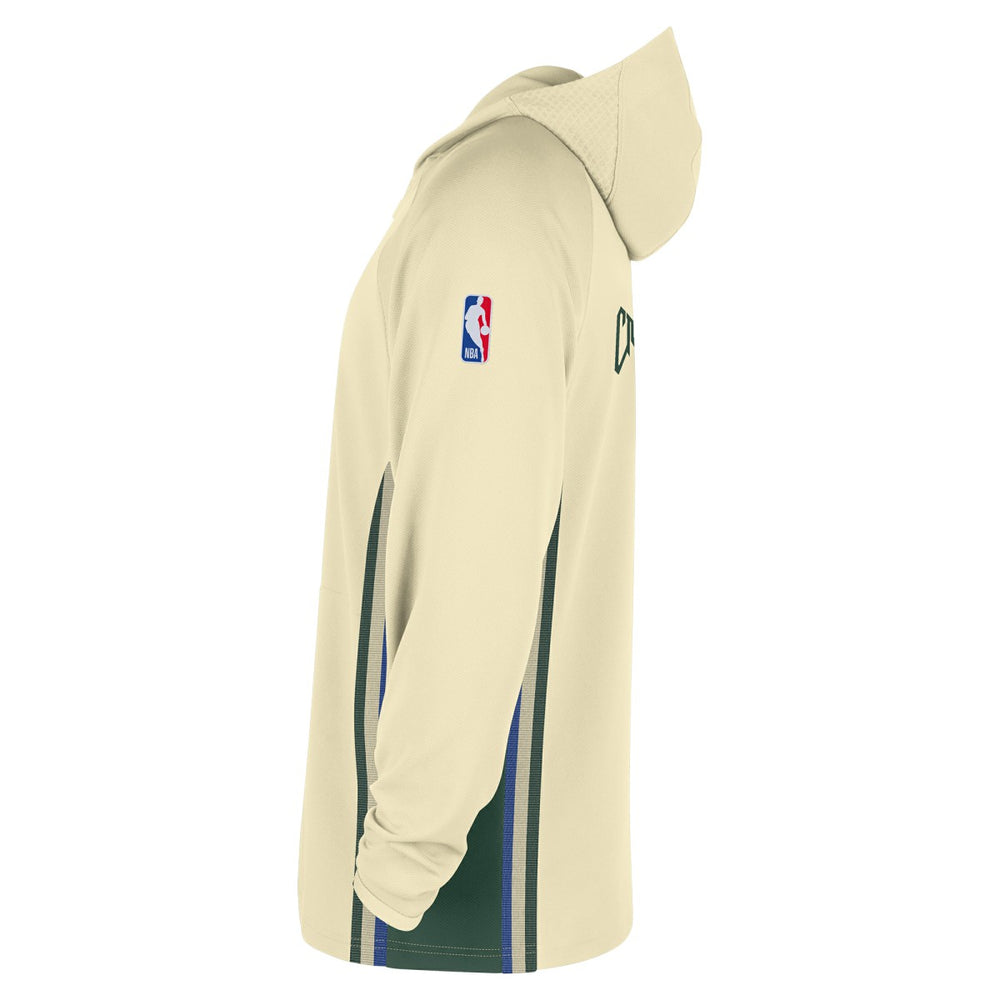 Milwaukee Bucks 2025/26 City Edition Remix Authentic On-Court Quarter-Zip Dri-FIT Hooded Jacket - White online