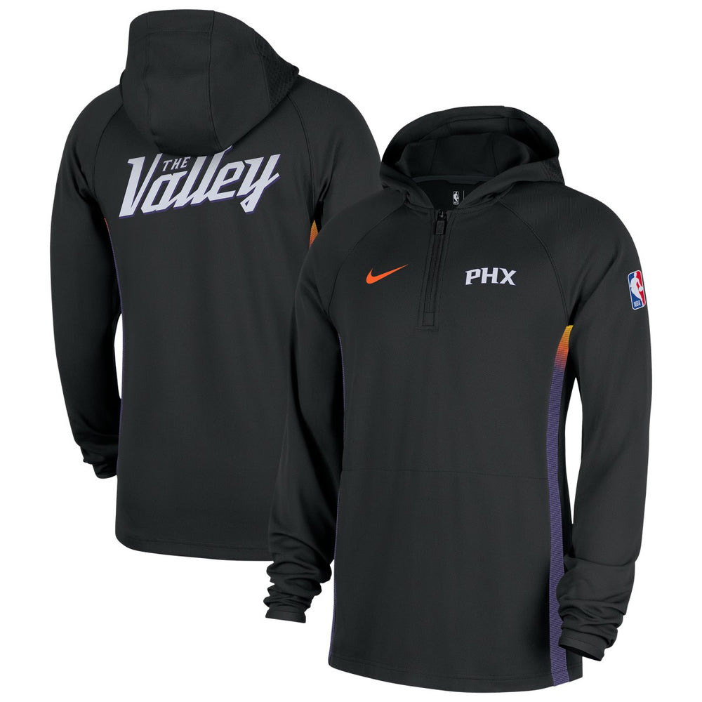 Phoenix Suns 2025/26 City Edition Remix Authentic On-Court Quarter-Zip Dri-FIT Hooded Jacket - Black sale