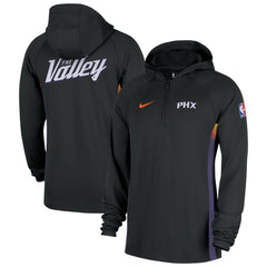 Phoenix Suns 2025/26 City Edition Remix Authentic On-Court Quarter-Zip Dri-FIT Hooded Jacket - Black sale
