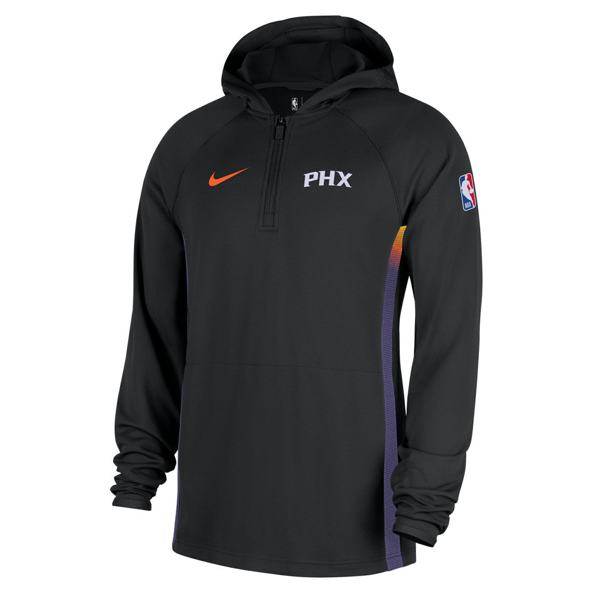 Phoenix Suns 2025/26 City Edition Remix Authentic On-Court Quarter-Zip Dri-FIT Hooded Jacket - Black sale