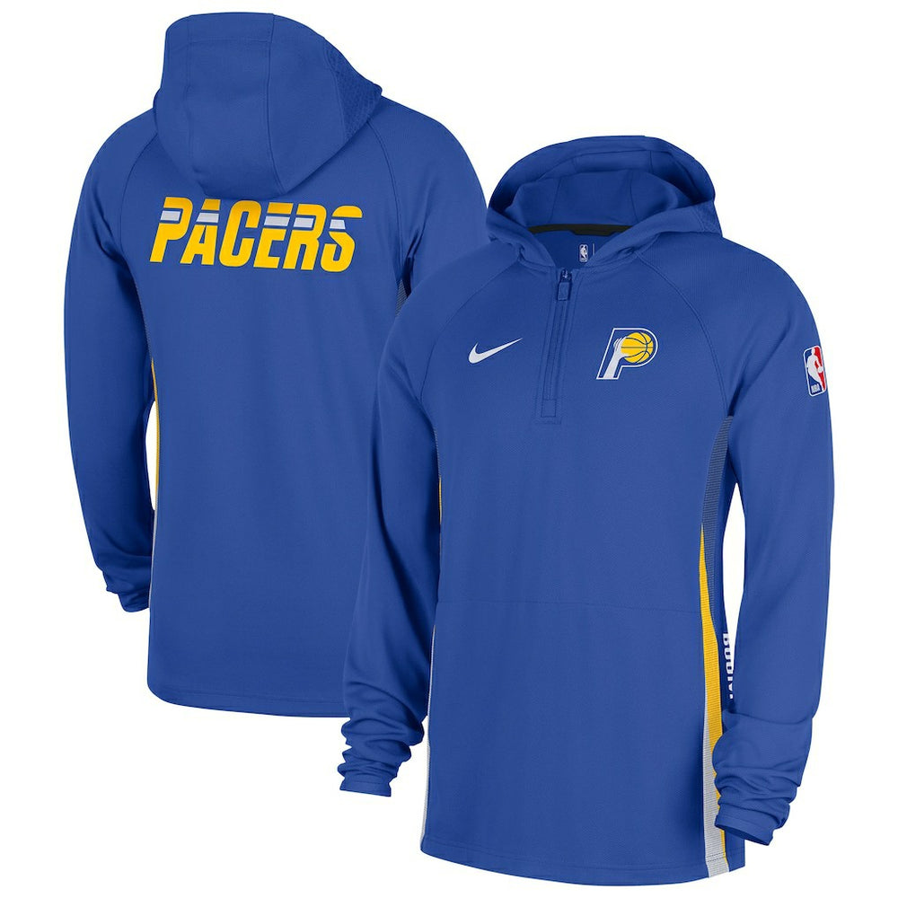 Indiana Pacers 2025/26 City Edition Remix Authentic On-Court Quarter-Zip Dri-FIT Hooded Jacket - Blue on sale