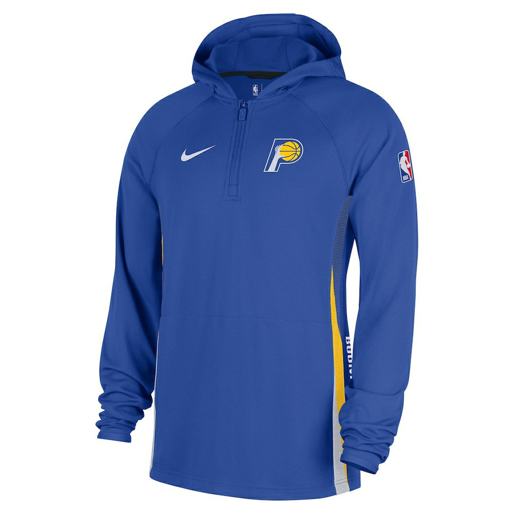 Indiana Pacers 2025/26 City Edition Remix Authentic On-Court Quarter-Zip Dri-FIT Hooded Jacket - Blue on sale