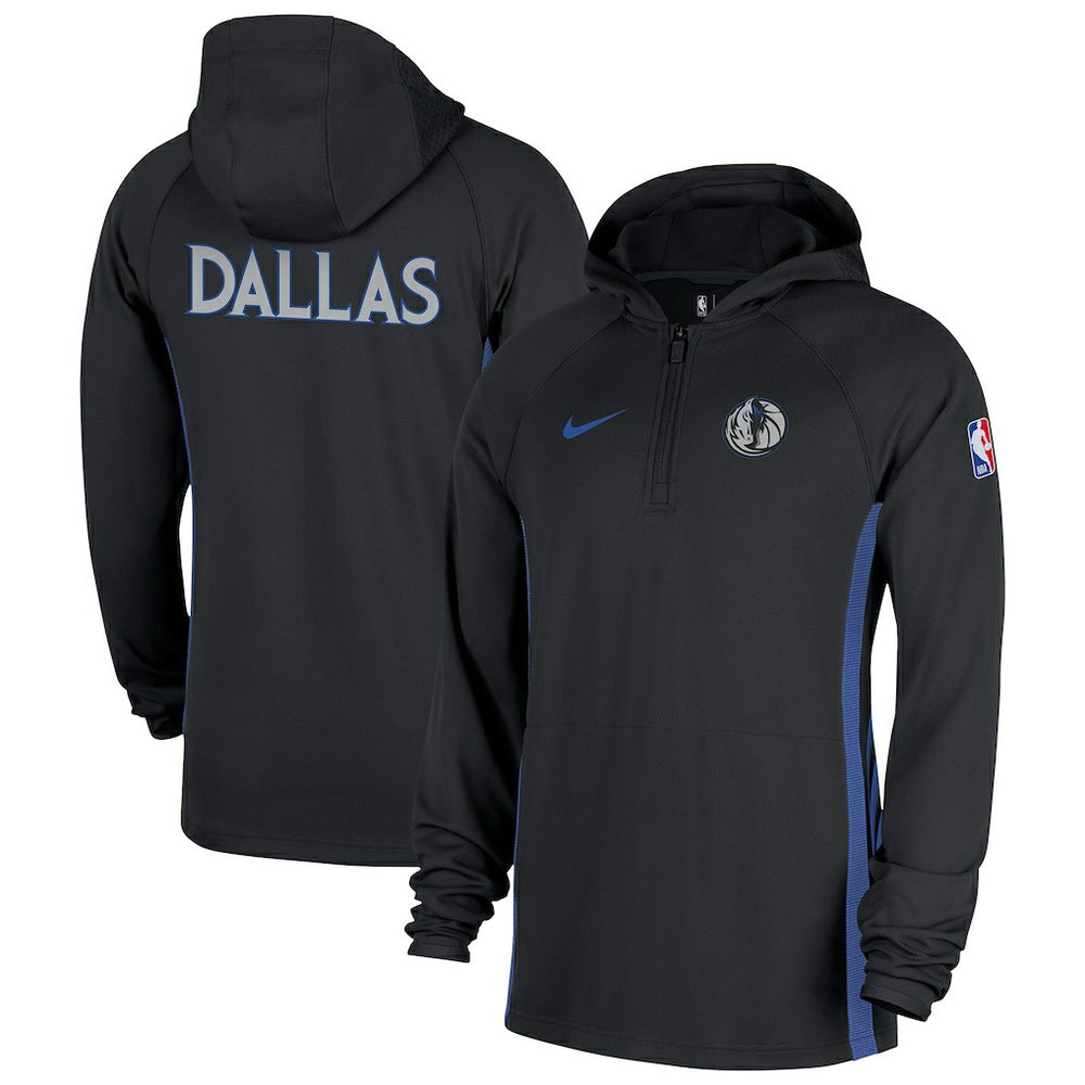 Dallas Mavericks 2025/26 City Edition Remix Authentic On-Court Quarter-Zip Dri-FIT Hooded Jacket sale - Black on sale