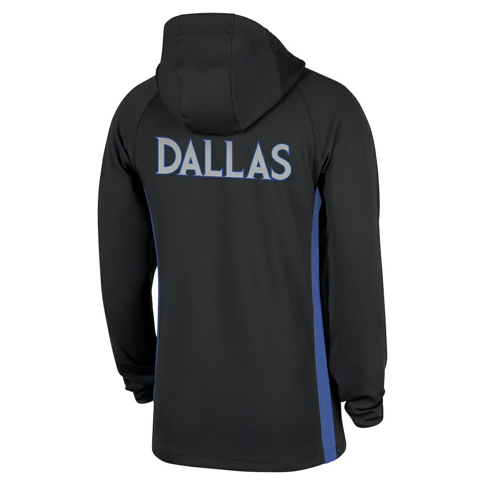 Dallas Mavericks 2025/26 City Edition Remix Authentic On-Court Quarter-Zip Dri-FIT Hooded Jacket sale - Black on sale