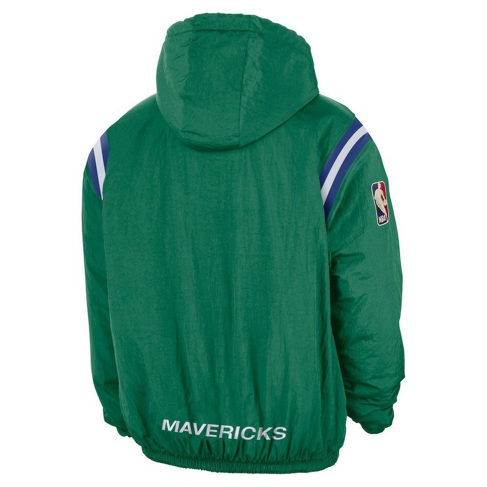 Dallas Mavericks Hardwood Classics Therma-FIT Half-Zip Hooded Windbreaker sale - Green on sale