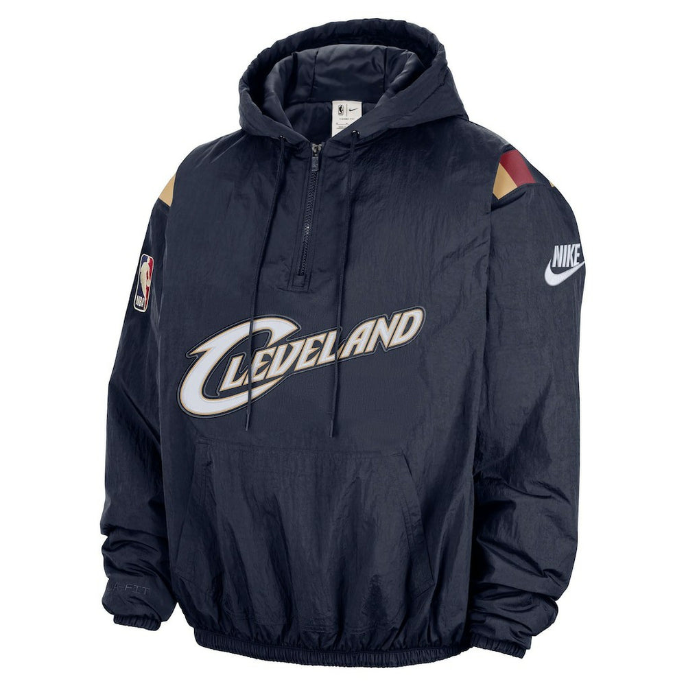 Cleveland Cavaliers Hardwood Classics Therma-FIT Half-Zip Hooded Windbreaker sale - Navy cheap