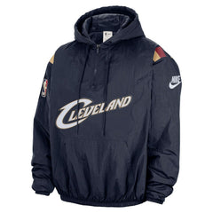 Cleveland Cavaliers Hardwood Classics Therma-FIT Half-Zip Hooded Windbreaker sale - Navy cheap