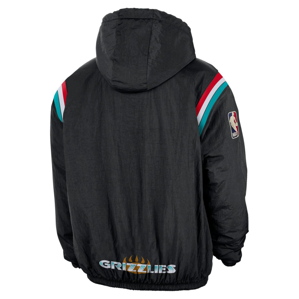 Memphis Grizzlies Hardwood Classics Therma-FIT Half-Zip Hooded Windbreaker - Black cheap