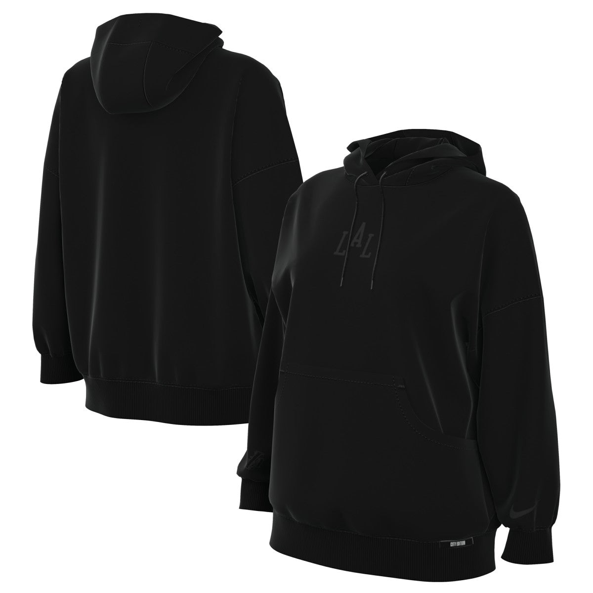 Los Angeles Lakers Women's 2025/26 City Edition Remix Premium Fleece Hoodie - Black sale