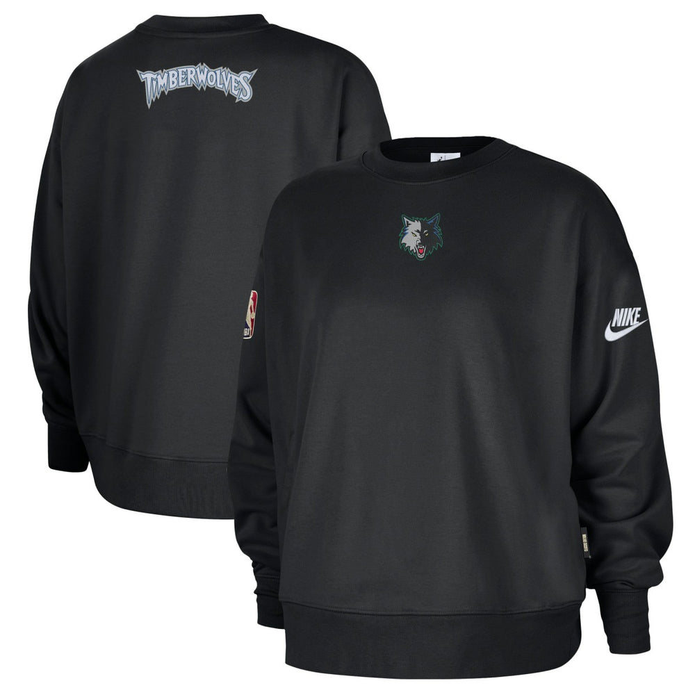 Minnesota Timberwolves Women's Classic Edition Hardwood Classics Premium Phoenix Fleece Sweatshirt - Black on sale
