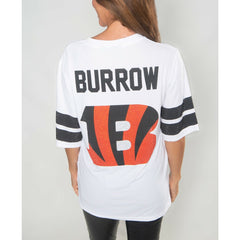 Joe Burrow Cincinnati Bengals Cuce Women's Crystal V-Neck Tunic - White online