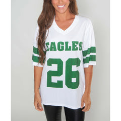 Saquon Barkley Philadelphia Eagles Cuce Women's Crystal V-Neck Tunic - White online