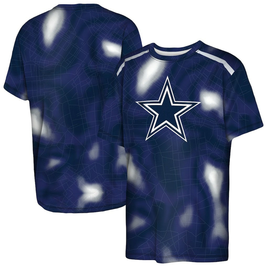 Dallas Cowboys Outerstuff Youth End Zone Dri-Tek T-Shirt - Navy cheap