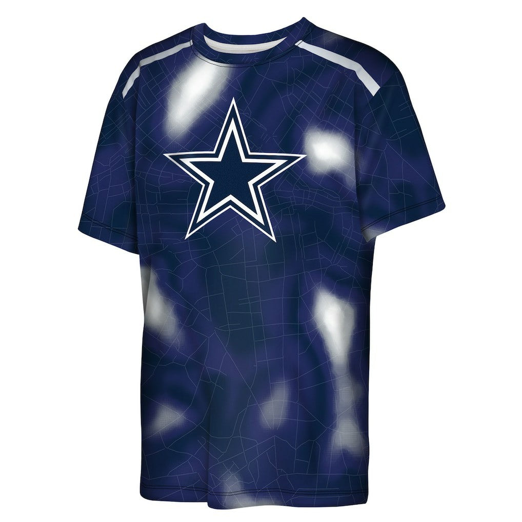 Dallas Cowboys Outerstuff Youth End Zone Dri-Tek T-Shirt - Navy cheap