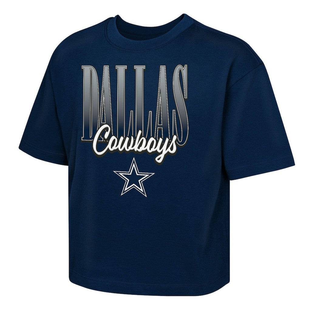 Dallas Cowboys Outerstuff Girls Youth Big City Boxy T-Shirt - Navy sale