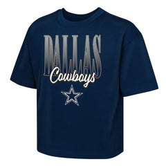 Dallas Cowboys Outerstuff Girls Youth Big City Boxy T-Shirt - Navy sale