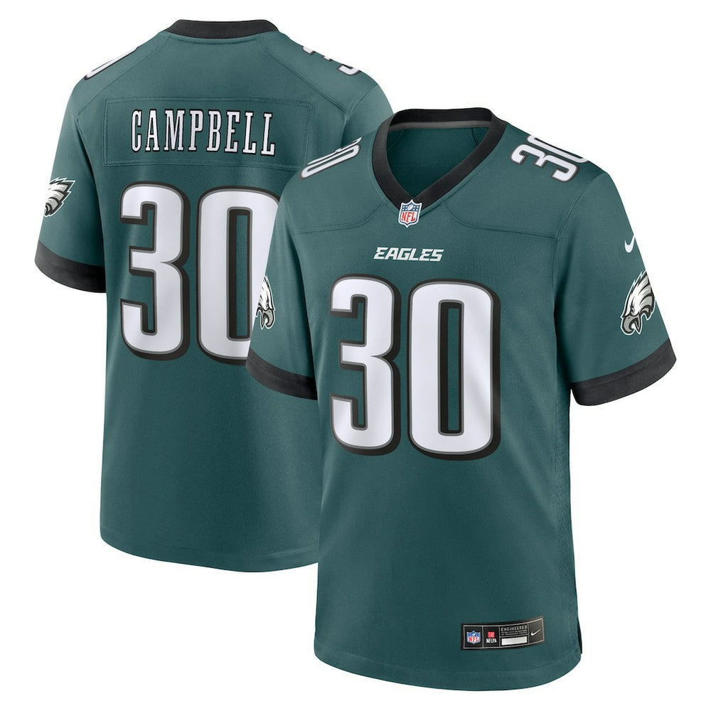 Jihaad Campbell Philadelphia Eagles 2025 NFL Draft First Round Pick Game Jersey - Green discount