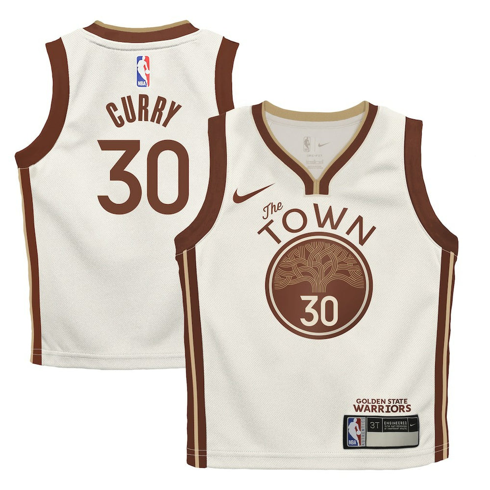 Stephen Curry Golden State Warriors Preschool 2025/26 City Edition Swingman Jersey sale - Tan for sale