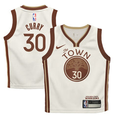 Stephen Curry Golden State Warriors Preschool 2025/26 City Edition Swingman Jersey sale - Tan for sale