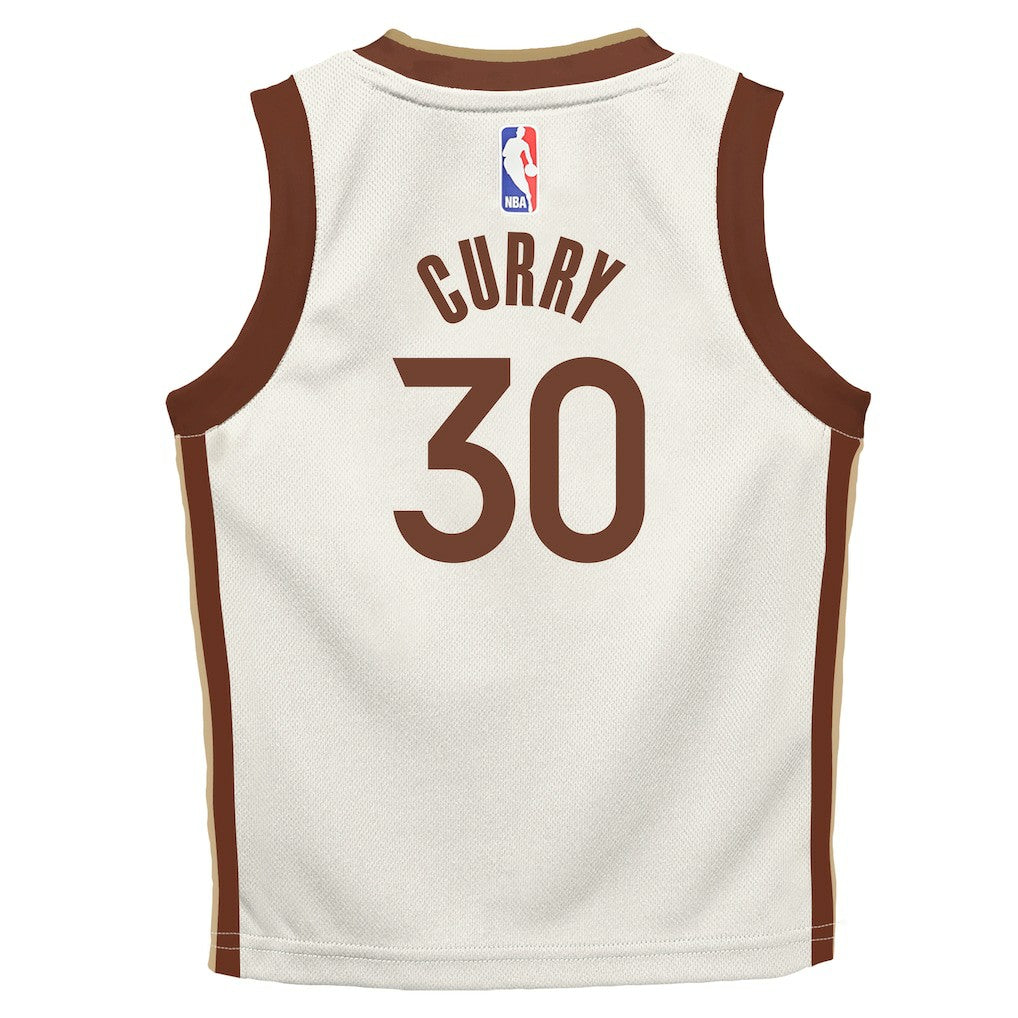 Stephen Curry Golden State Warriors Preschool 2025/26 City Edition Swingman Jersey sale - Tan for sale