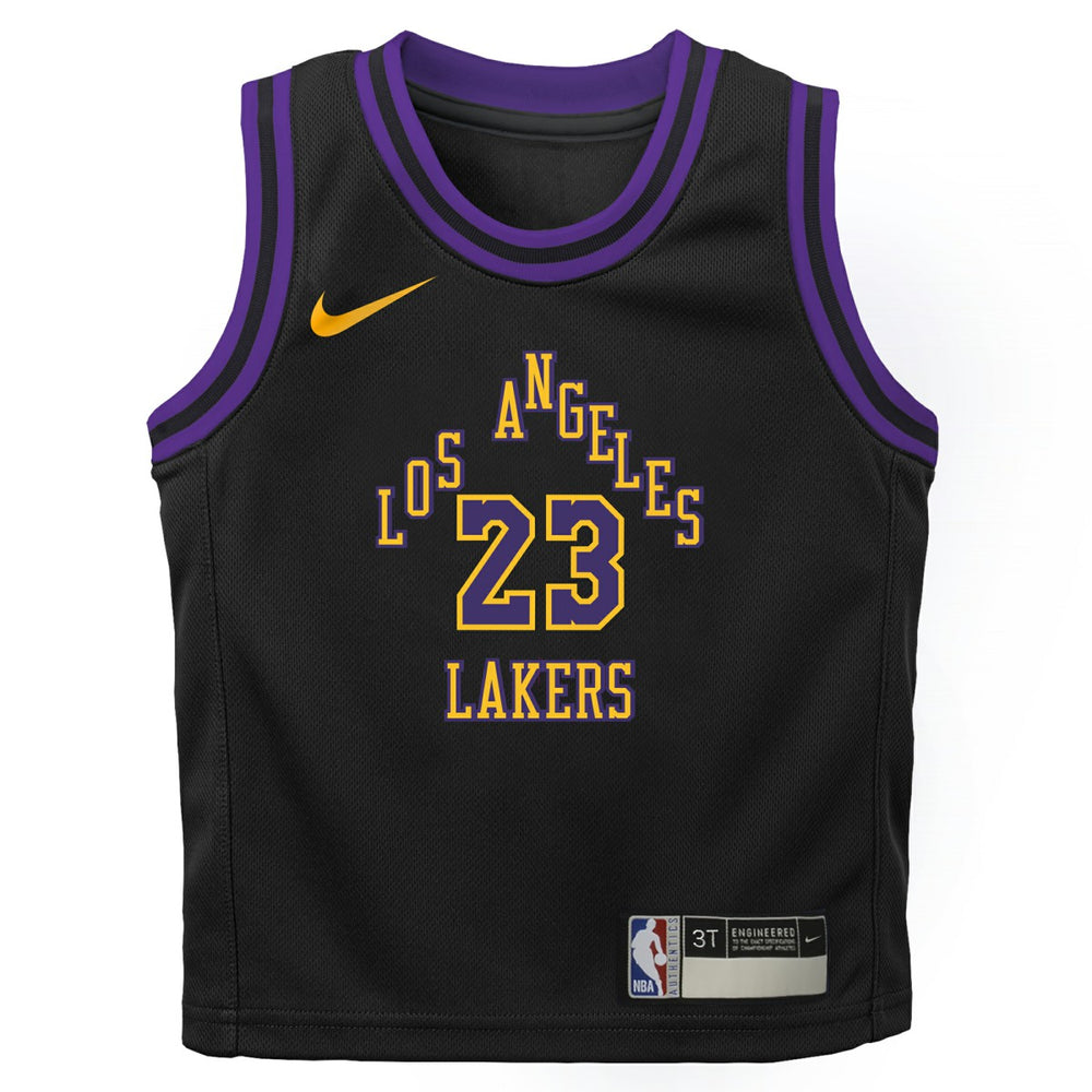 LeBron James Los Angeles Lakers Preschool 2025/26 City Edition Swingman Jersey - Black shop