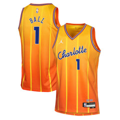 LaMelo Ball Charlotte Hornets Youth 2025/26 City Edition Swingman Jersey - Orange discount