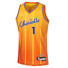 LaMelo Ball Charlotte Hornets Youth 2025/26 City Edition Swingman Jersey - Orange discount