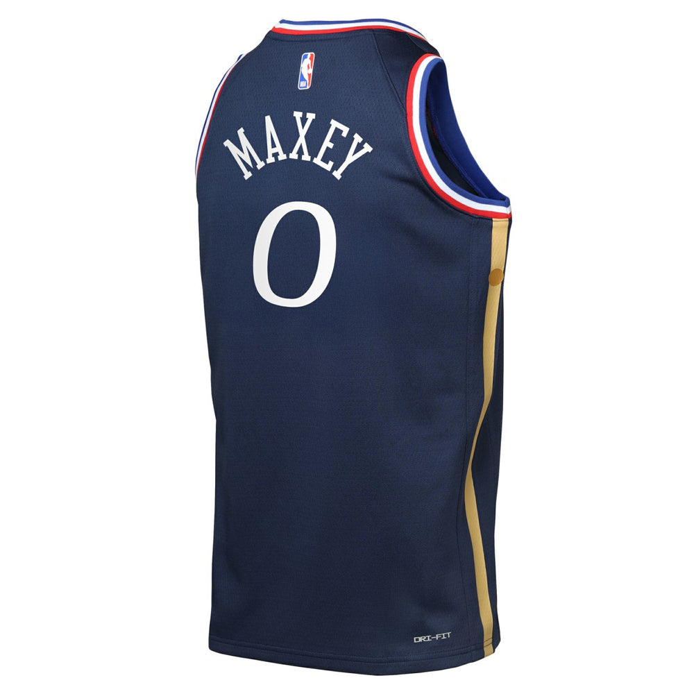 Tyrese Maxey Philadelphia 76ers Youth 2025/26 City Edition Swingman Jersey - Navy shop