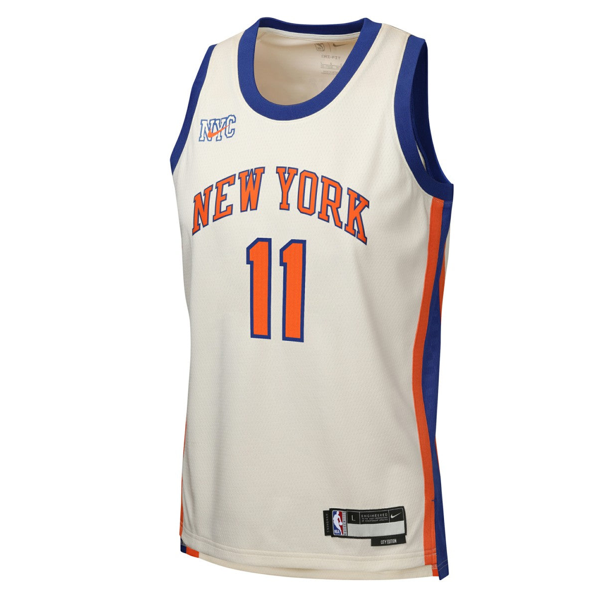 Jalen Brunson New York Knicks Youth 2025/26 City Edition Swingman Jersey - Cream cheap