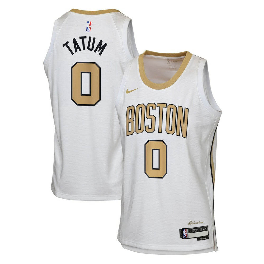 Jayson Tatum Boston Celtics Youth 2025/26 City Edition Swingman Jersey - White discount