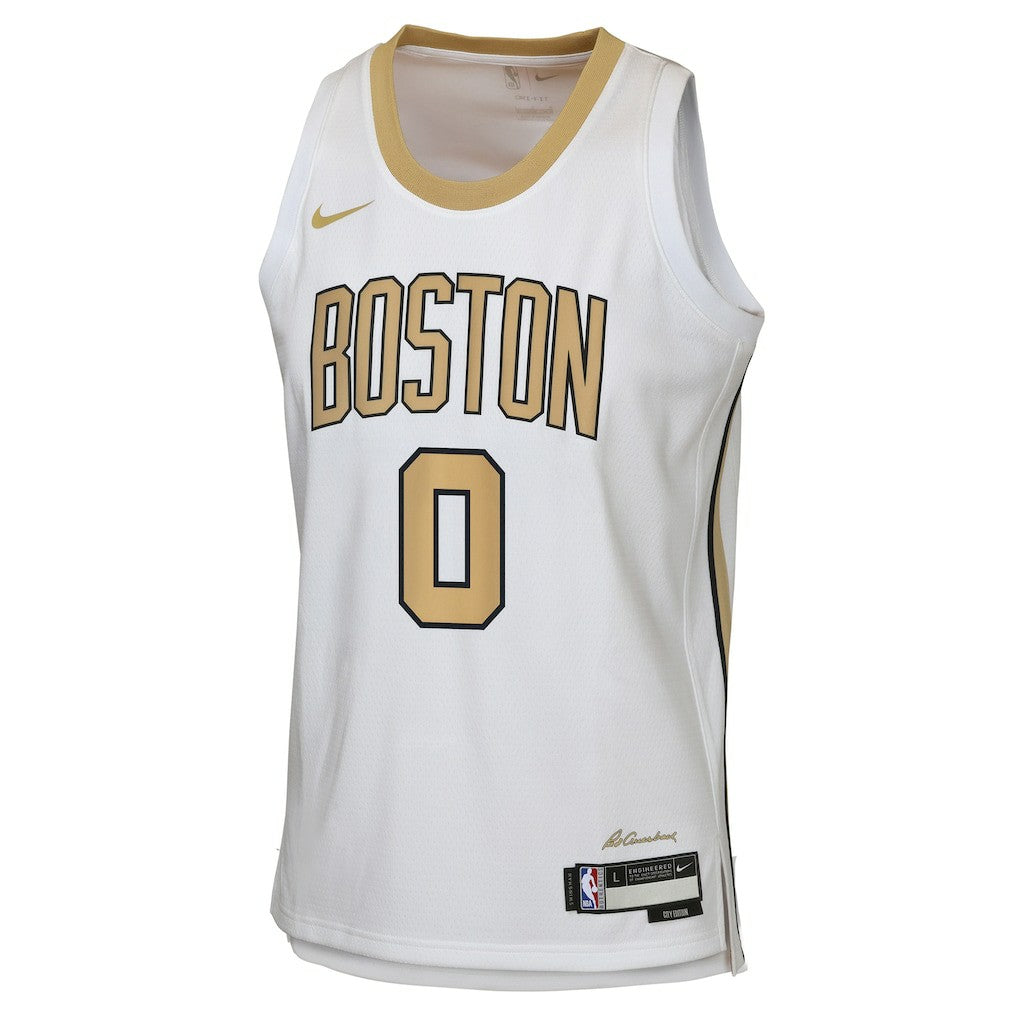 Jayson Tatum Boston Celtics Youth 2025/26 City Edition Swingman Jersey - White discount