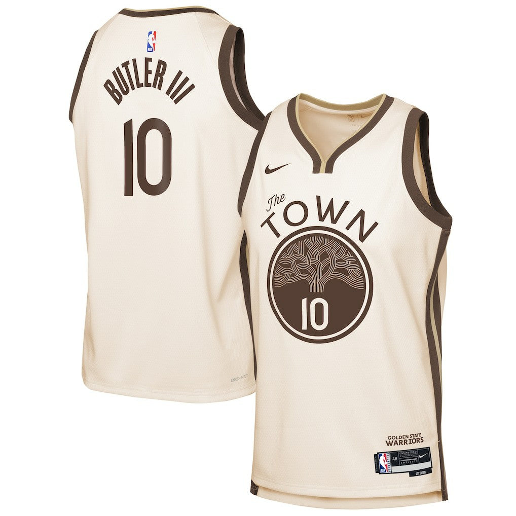 Jimmy Butler III Golden State Warriors Youth 2025/26 City Edition Swingman Jersey sale - Tan sale