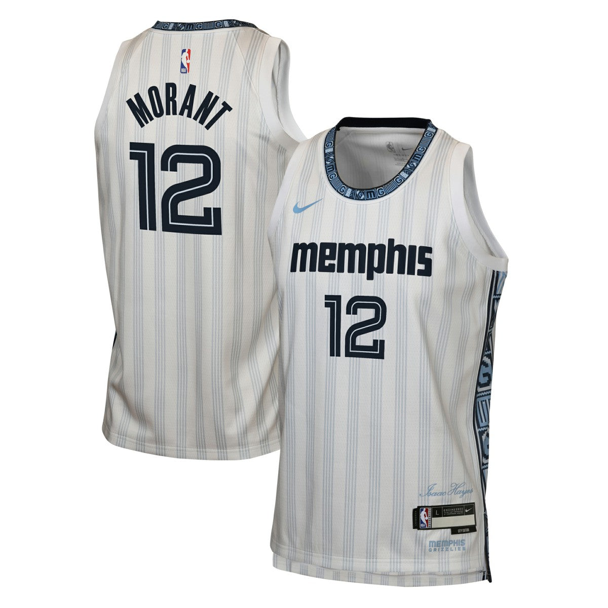 Ja Morant Memphis Grizzlies Youth 2025/26 City Edition Swingman Jersey - White outlet
