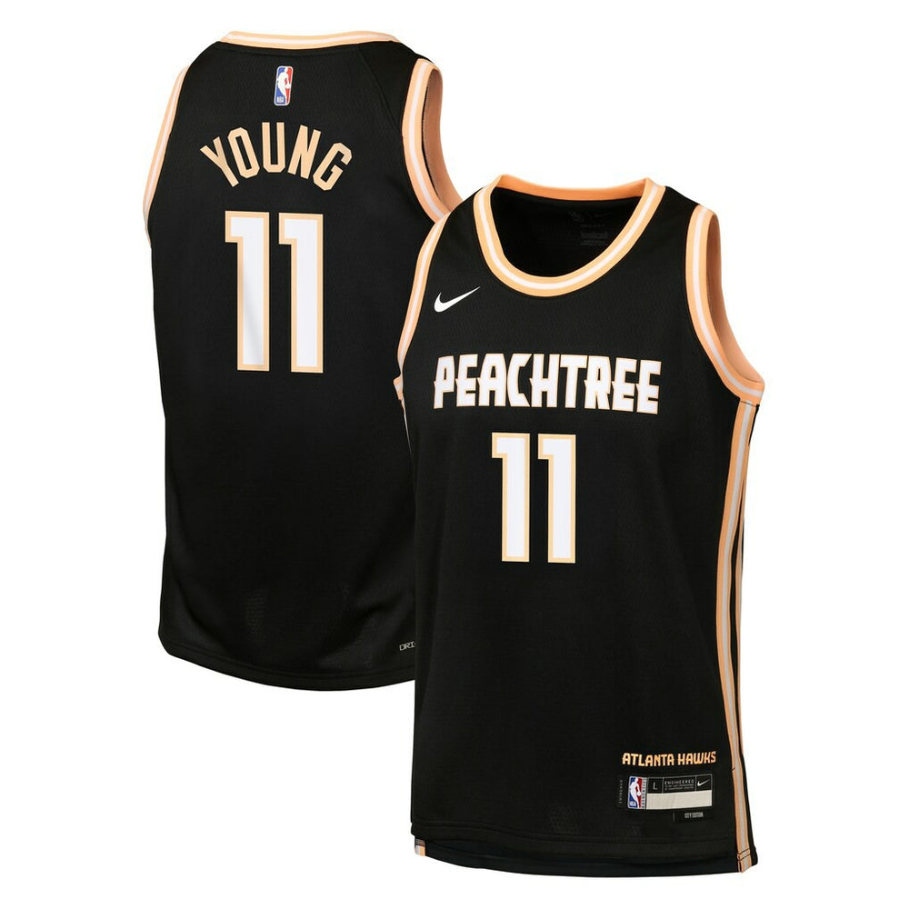 Trae Young Atlanta Hawks Youth 2025/26 City Edition Swingman Jersey - Black on sale
