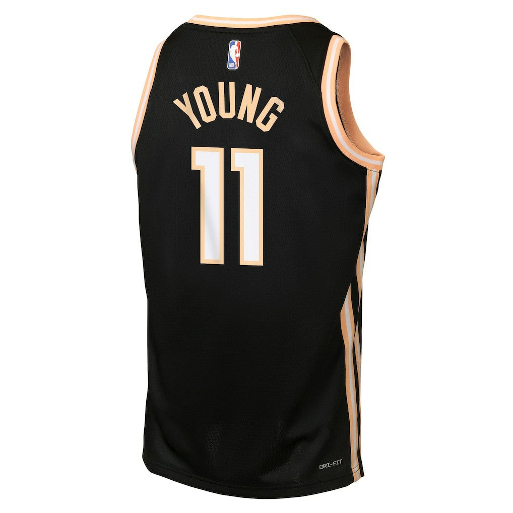 Trae Young Atlanta Hawks Youth 2025/26 City Edition Swingman Jersey - Black on sale