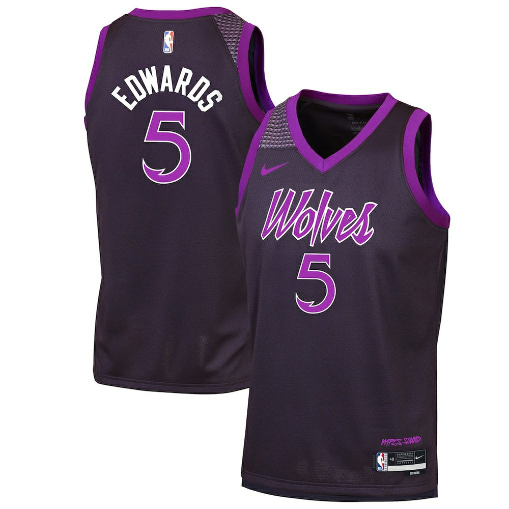 Anthony Edwards Minnesota Timberwolves Youth 2025/26 City Edition Swingman Jersey - Purple shop