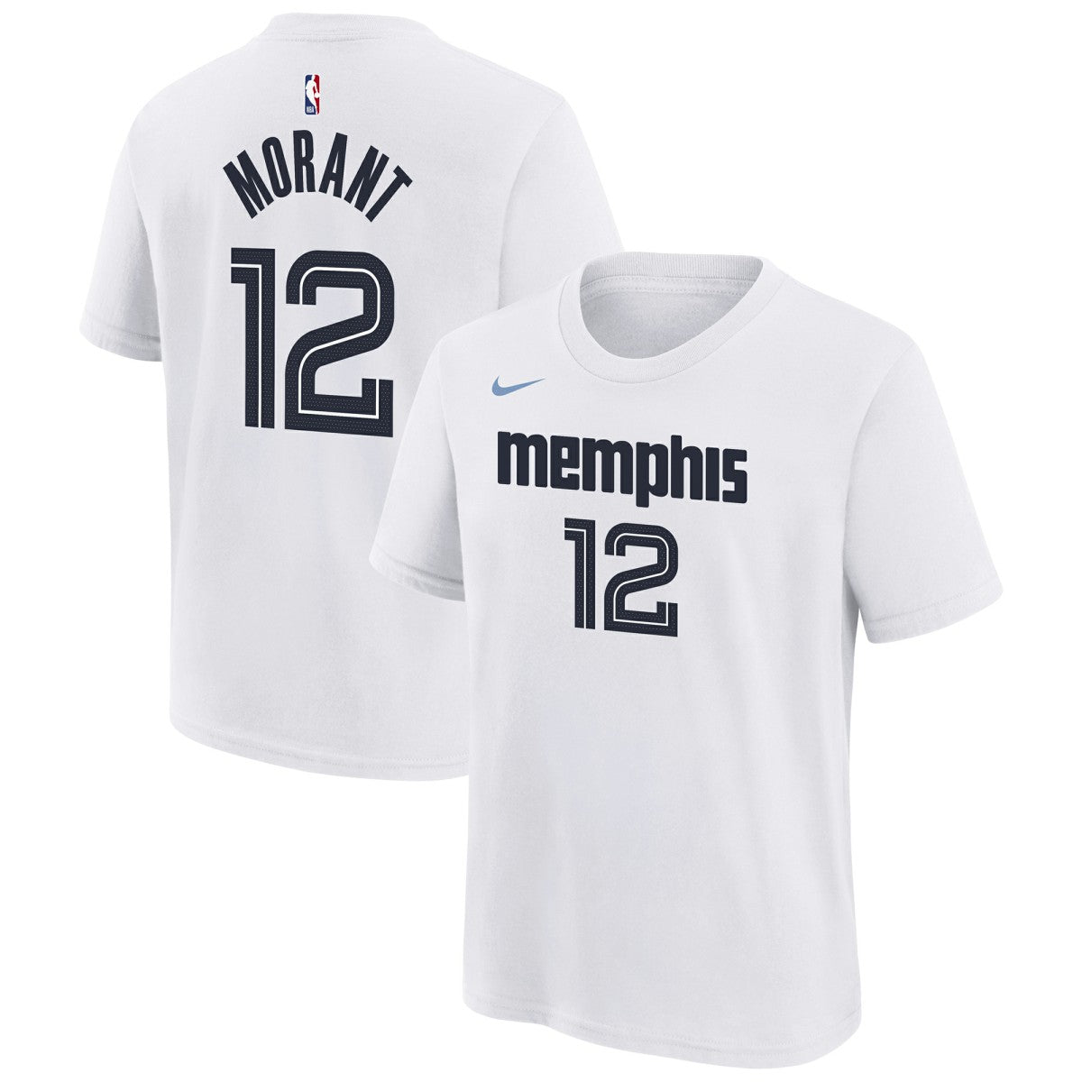 Ja Morant Memphis Grizzlies Youth 2025/26 City Edition Name & Number T-Shirt - White sale