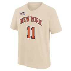 Jalen Brunson New York Knicks Youth 2025/26 City Edition Name & Number T-Shirt - Cream for sale