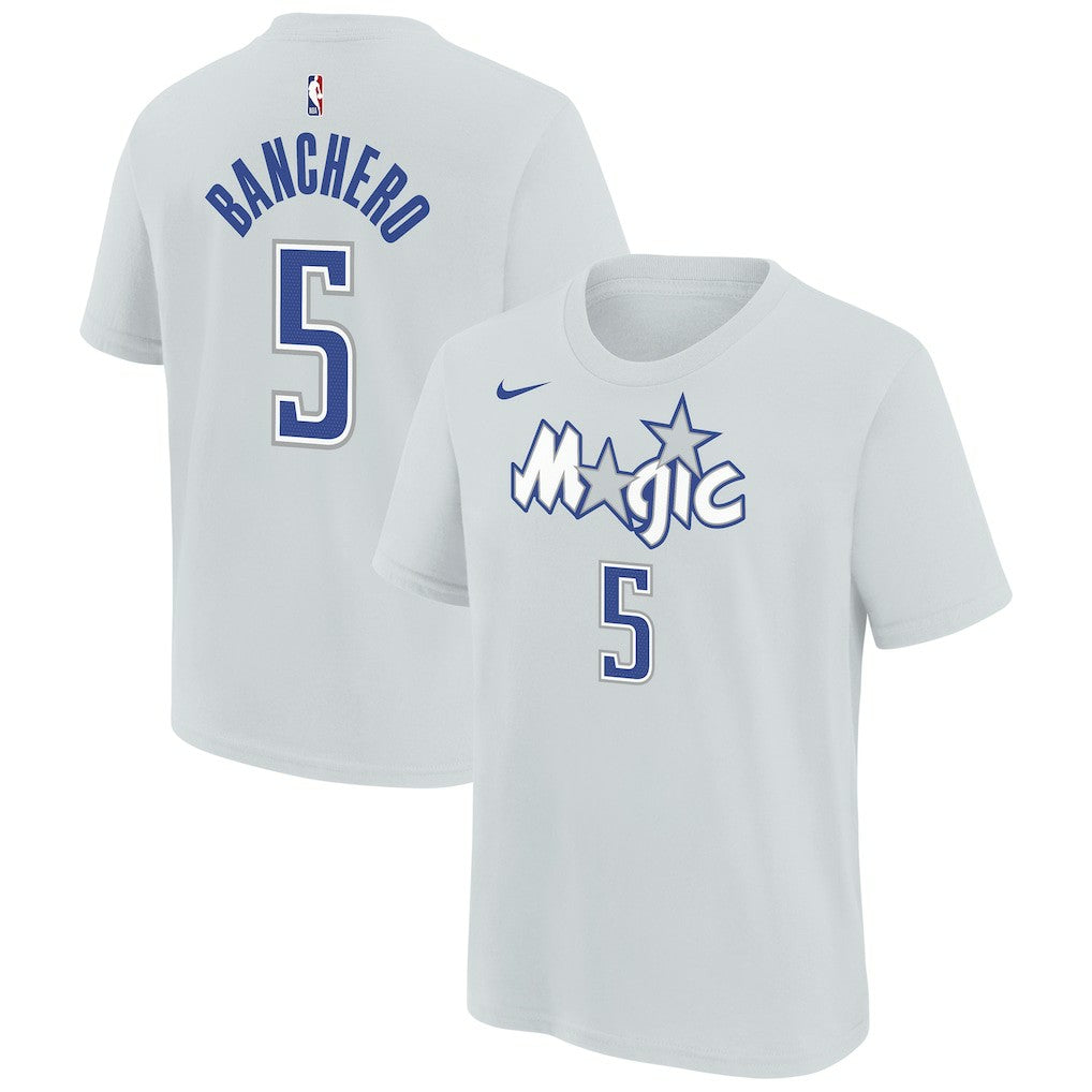 Paolo Banchero Orlando Magic Youth 2025/26 City Edition Name & Number T-Shirt - Silver cheap