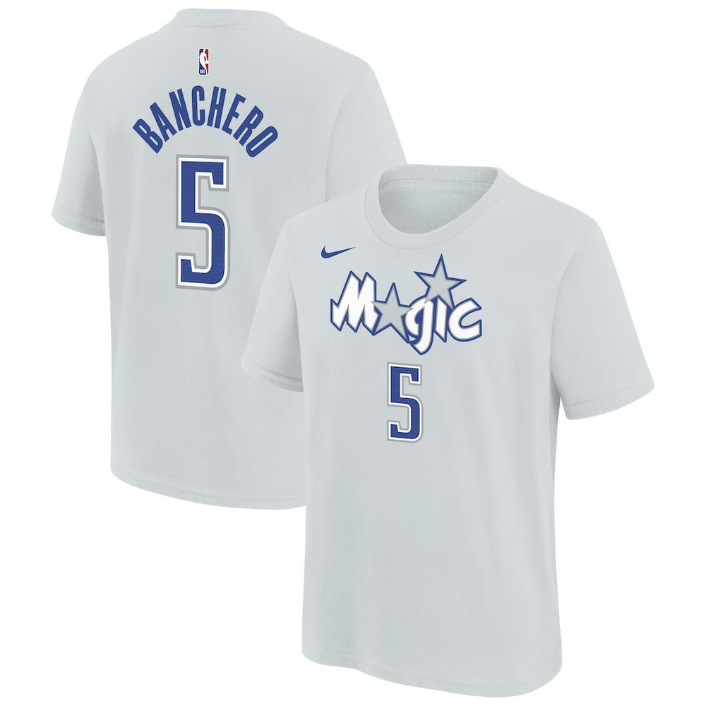 Paolo Banchero Orlando Magic Youth 2025/26 City Edition Name & Number T-Shirt - Silver cheap