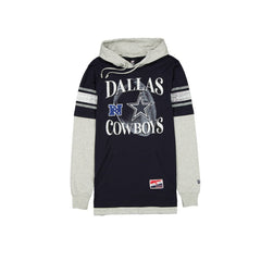 Dallas Cowboys New Era Twofer Layered Long Sleeve Hoodie T-Shirt - Navy cheap