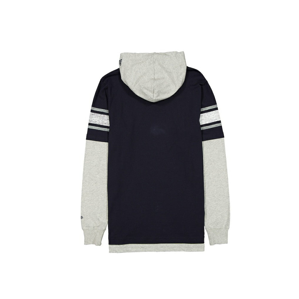 Dallas Cowboys New Era Twofer Layered Long Sleeve Hoodie T-Shirt - Navy cheap