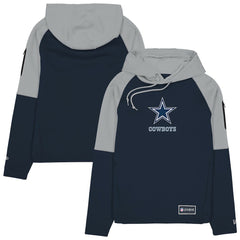 Dallas Cowboys New Era Combine Authentic Color Block Raglan Pullover Hoodie - Navy cheap
