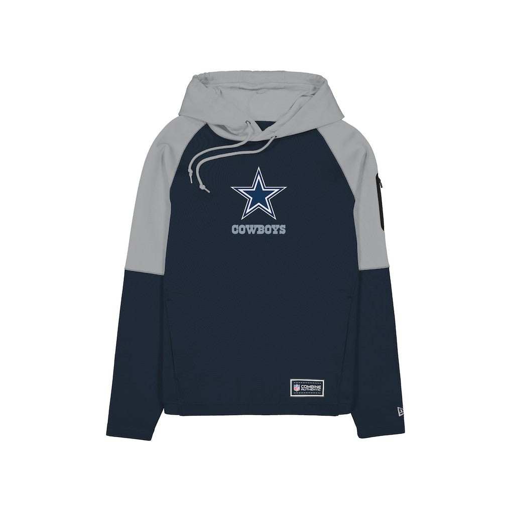 Dallas Cowboys New Era Combine Authentic Color Block Raglan Pullover Hoodie - Navy cheap