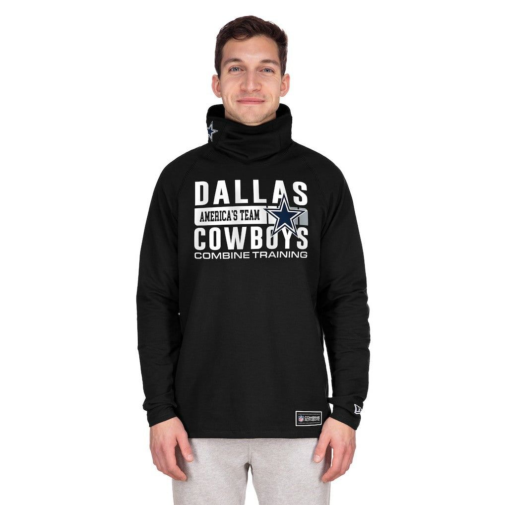 Dallas Cowboys New Era Functional Fandom Balaclava Helmet Stripe Tri-Blend Hoodie - Black sale