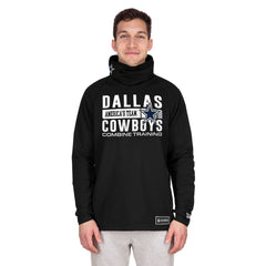 Dallas Cowboys New Era Functional Fandom Balaclava Helmet Stripe Tri-Blend Hoodie - Black sale
