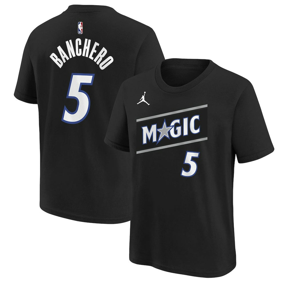 Paolo Banchero Orlando Magic Jordan Brand Youth Statement Edition Name & Number T-Shirt - Black on sale