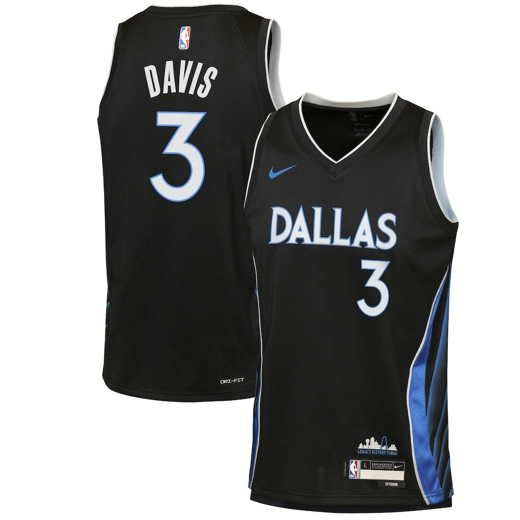 Anthony Davis Dallas Mavericks Youth 2025/26 City Edition Swingman Jersey sale - Black on sale