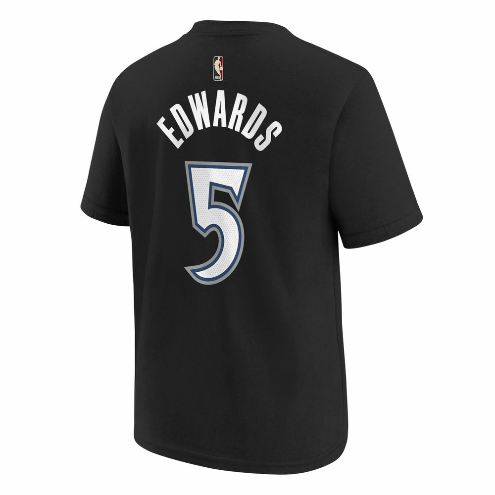 Anthony Edwards Minnesota Timberwolves Youth Name & Number T-Shirt - Classic Edition - Black for sale